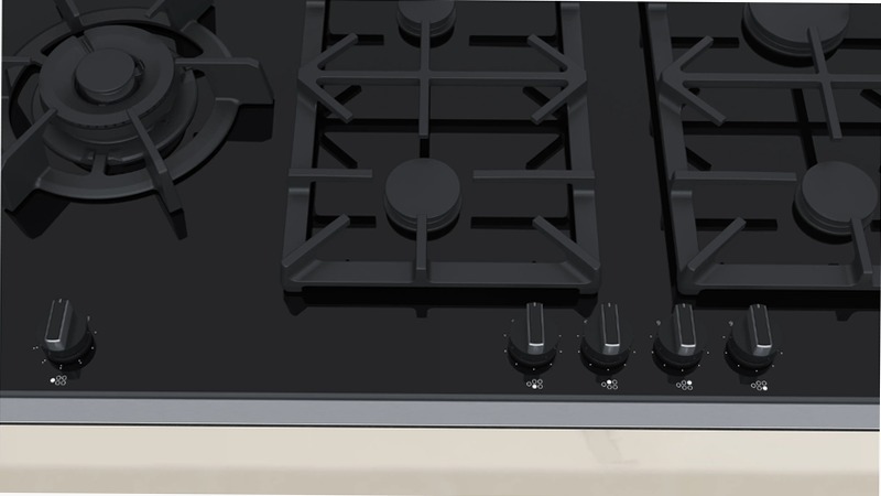 Piano Cottura a Gas 90 cm Vetroceramica Neff Nero