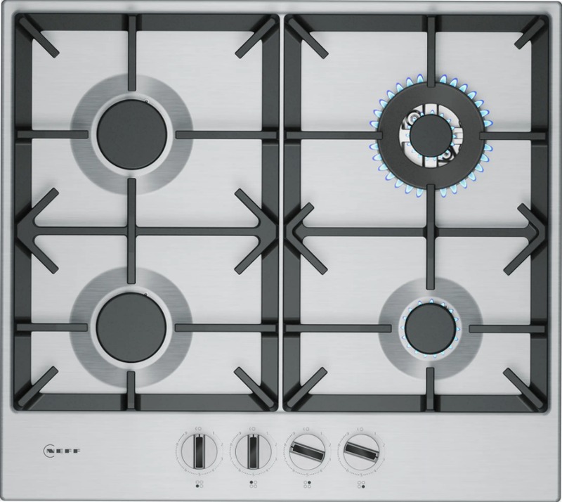 Piano Cottura a Gas 60 cm Acciaio Inox