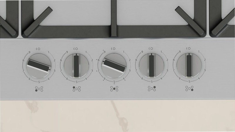 Piano Cottura a Gas N70 90 cm Acciaio Inox