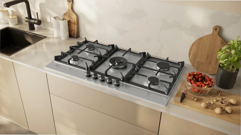 Piano Cottura a Gas N70 90 cm Acciaio Inox