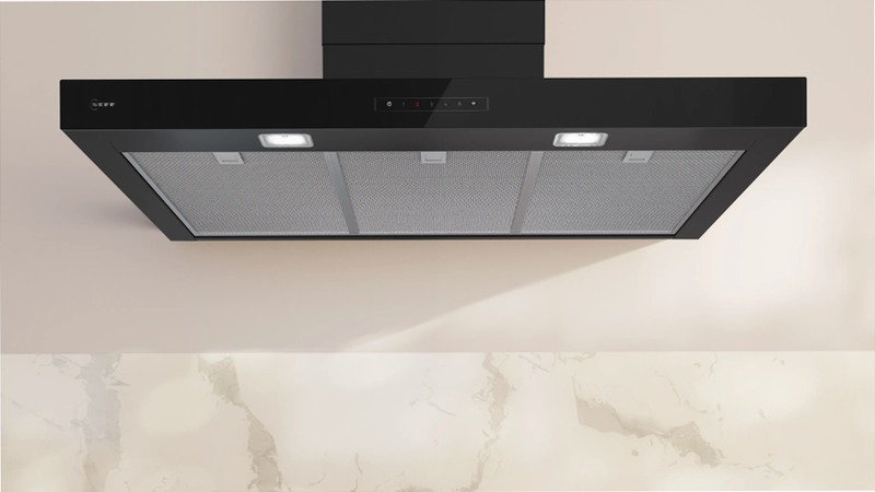 N 70 Cappa a Parete 90 cm Nero Opaco