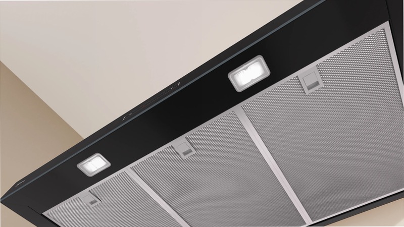 N 70 Cappa a Parete 90 cm Nero Opaco