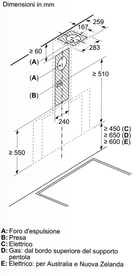 N 90 Cappa a Parete 90 cm Flex Design