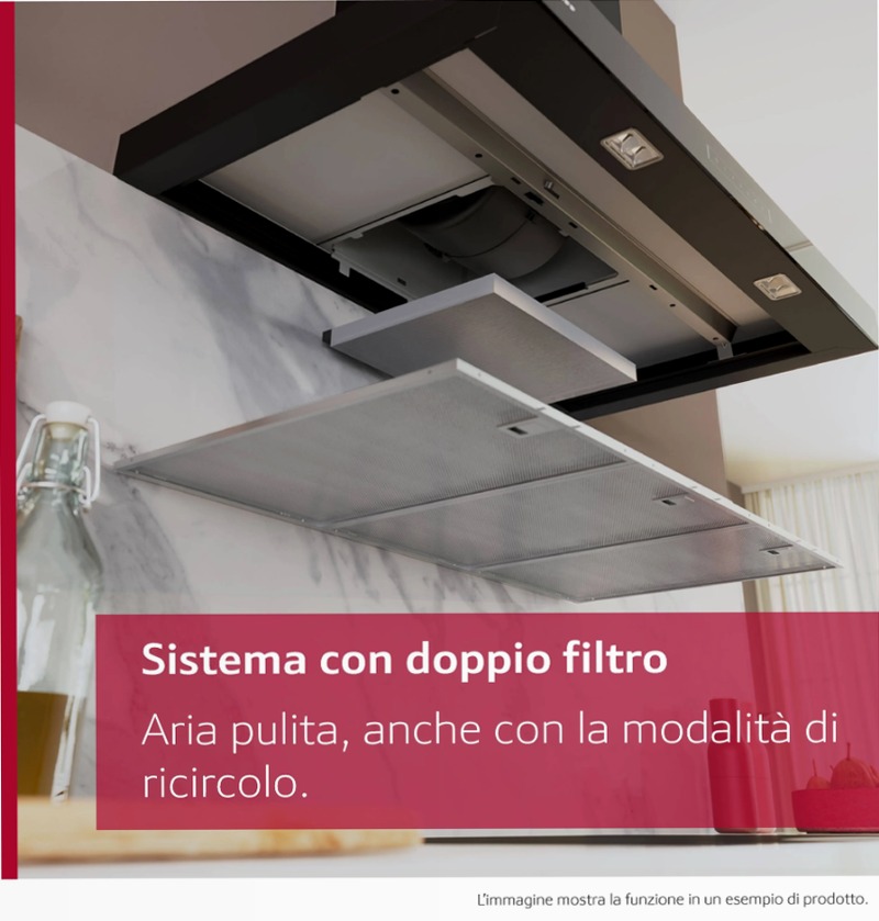 N 50 Cappa a Parete 90 cm Nero Opaco