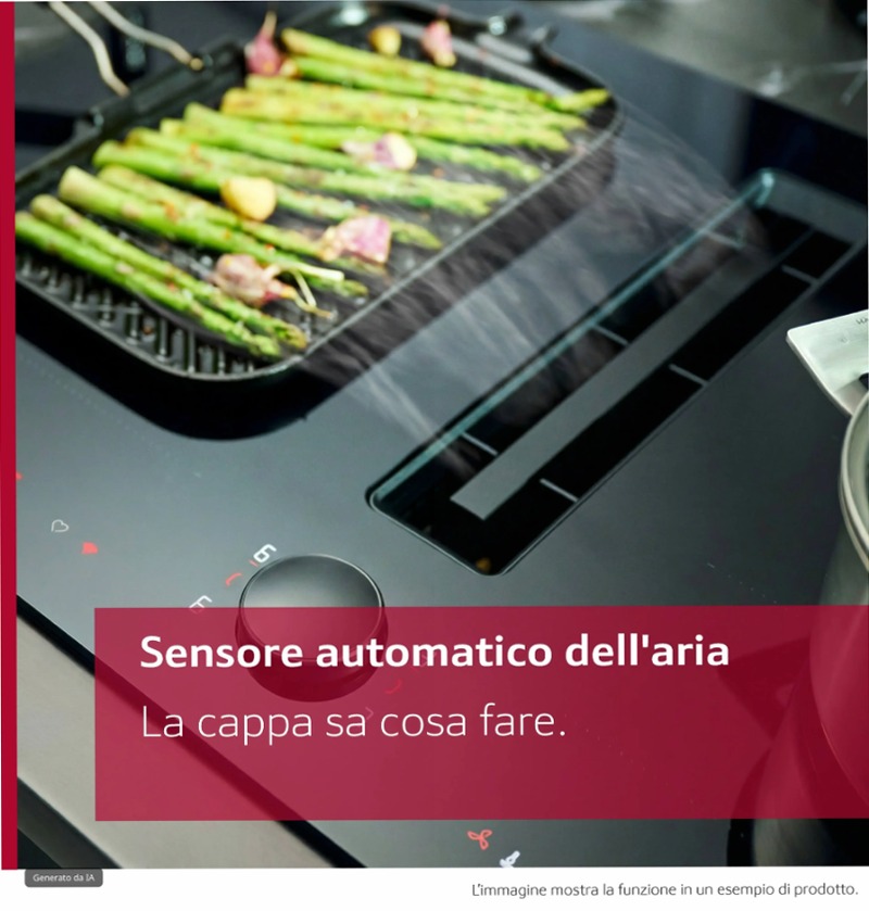 N 90 Piano a induzione NEFF con cappa integrata 80 cm Nero