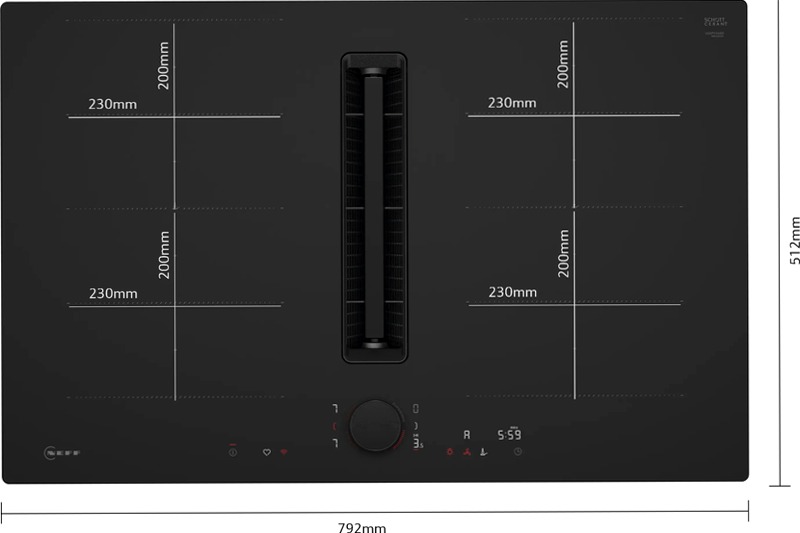 N90 Piano a induzione NEFF Nero
