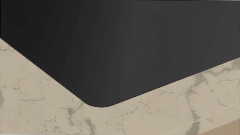 N 90 Piano a induzione NEFF con cappa integrata 80 cm Nero