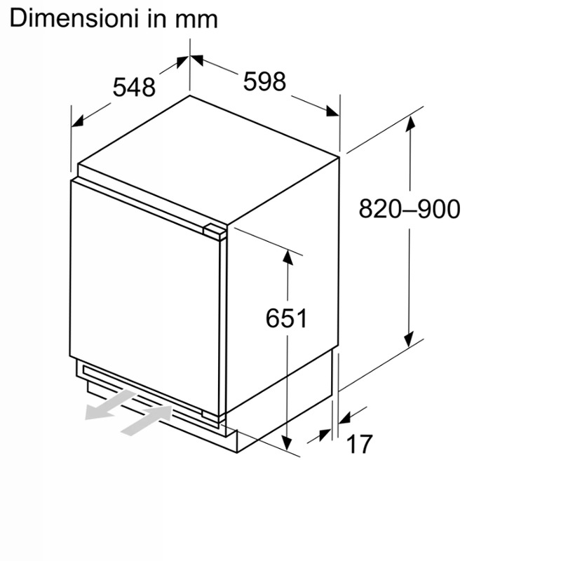 Freezer N 70 Built-Under 82 x 59.8 cm