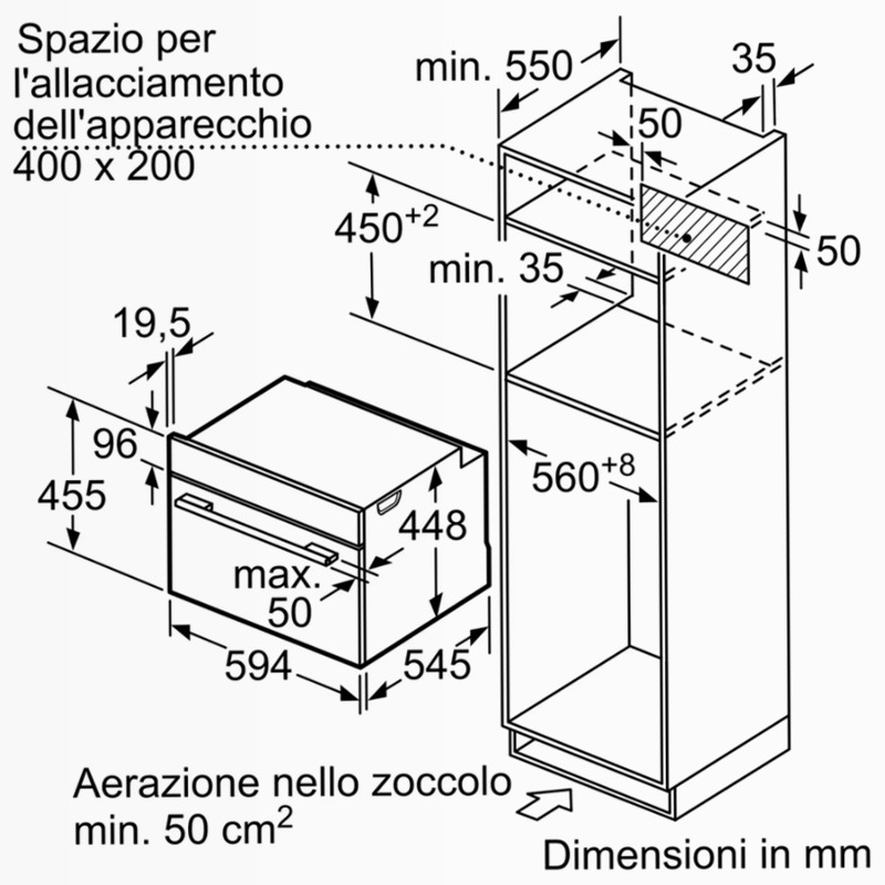 Microonde N 50 con Funzione Vapore