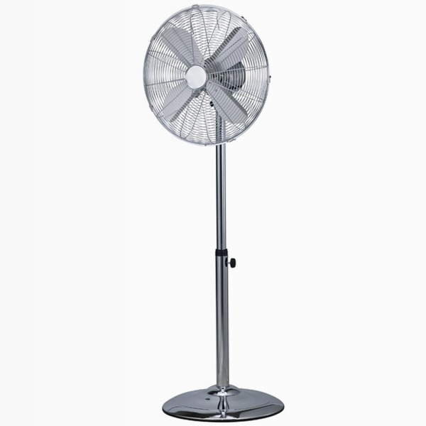 VP40CX Ventilatore Piantana 40 cm Cromato Inox 4 Pale alluminio