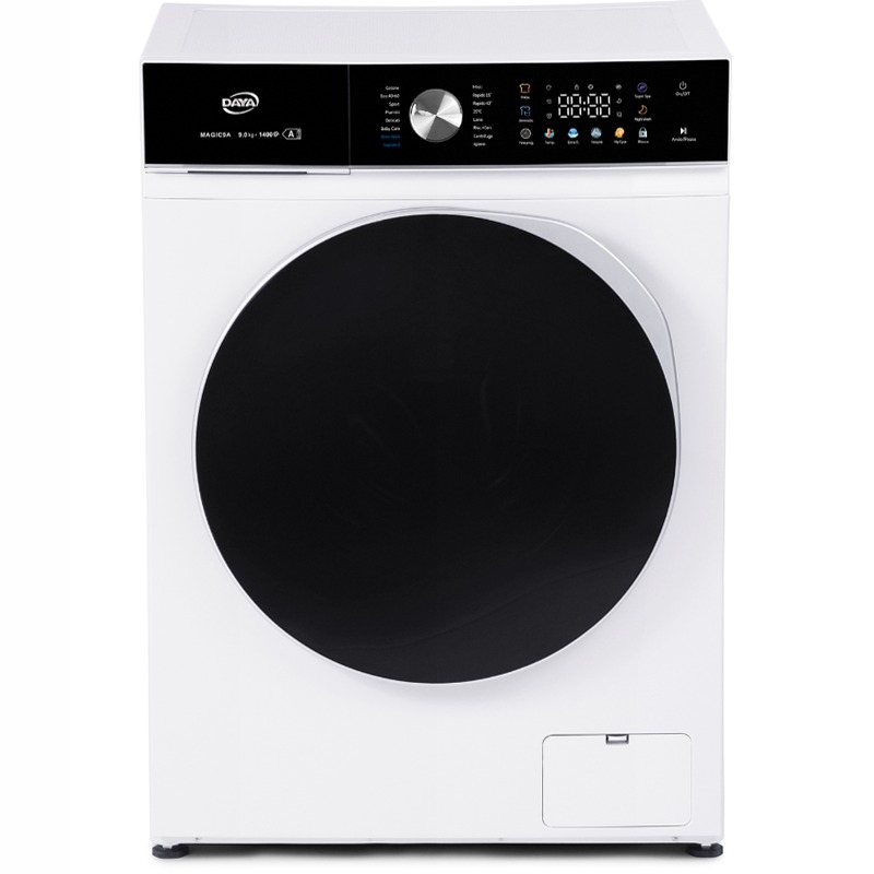 Lavatrice 9 Kg | Classe A -30% | 1400 Giri | Inverter BLDC | Display Touch a Colori | Vapore | My Cycle 1400rpm 9kg