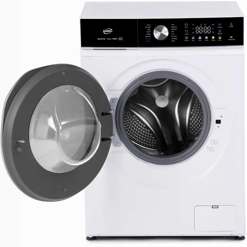 Lavatrice 9 Kg | Classe A -30% | 1400 Giri | Inverter BLDC | Display Touch a Colori | Vapore | My Cycle 1400rpm 9kg