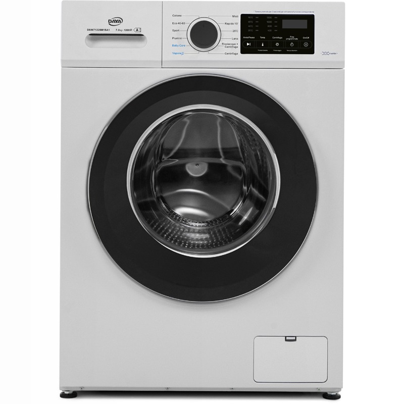 Lavatrice Slim 44 cm | Classe A -10% | 7 Kg | 1200 Giri | Inverter BLDC | Vapore | Weight Sensing 1200rpm 7kg