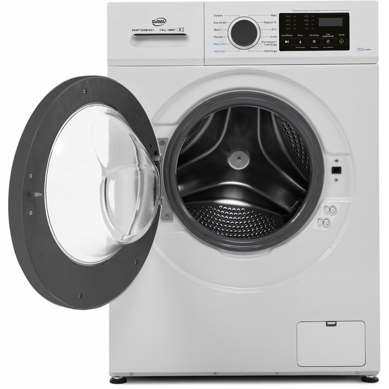 Lavatrice Slim 44 cm | Classe A -10% | 7 Kg | 1200 Giri | Inverter BLDC | Vapore | Weight Sensing 1200rpm 7kg