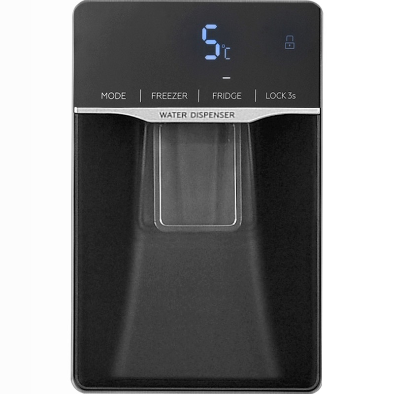 Frigorifero Side by Side | Classe F | Total No Frost | Total Inox | Water Dispenser | Display Touch | Capiente Acciaio 529lt