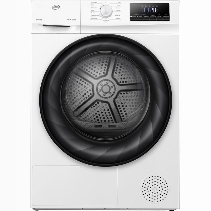 Asciugatrice Pompa di Calore | 9 Kg | Classe D | Rotazione Bidirezionale | Sensore Umidità 9kg A