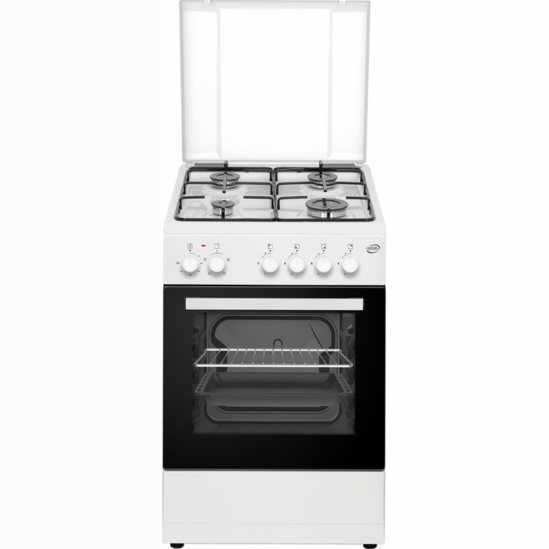 Cucina a Gas 50×50 cm | Forno Elettrico 48 Litri | 4 Fuochi | Grill