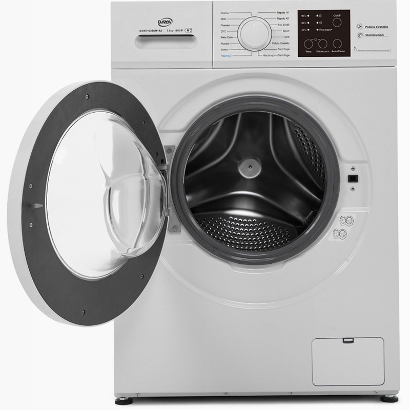 Lavatrice Extra Slim 41 cm | Classe A | 7 Kg | 1000 Giri | Inverter BLDC | Vapore | Weight Sensing 1000rpm 7kg