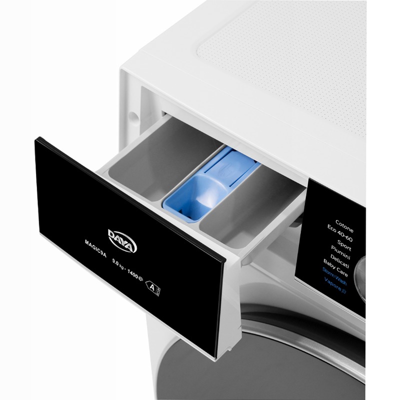 Lavatrice 12 Kg | Classe A -30% | 1400 Giri | Inverter BLDC | Display Touch a Colori | Vapore | My Cycle 1400rpm 12kg