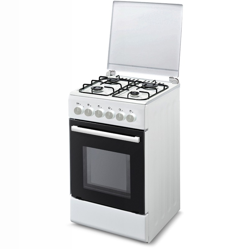 Cucina a Gas 50×50 cm | Forno Elettrico 55 Litri | 4 Fuochi | Grill
