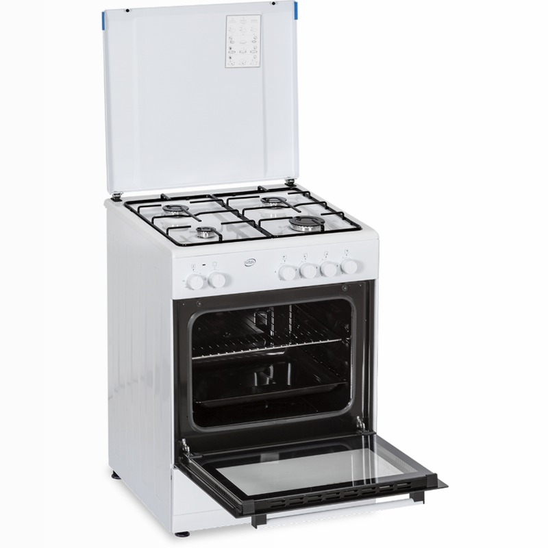 Cucina a Gas 60×60 cm | Forno Elettrico 49 Litri | 4 Fuochi | Grill