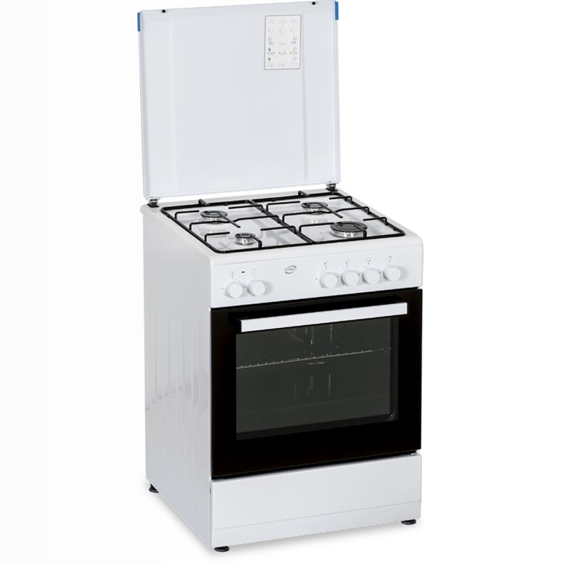 Cucina a Gas 60×60 cm | Forno Elettrico 49 Litri | 4 Fuochi | Grill