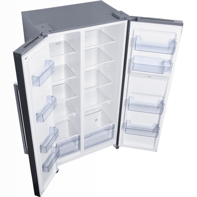Frigorifero Side by Side | Classe F | Total No Frost | Total Inox | Water Dispenser | Display Touch | Capiente Acciaio 529lt