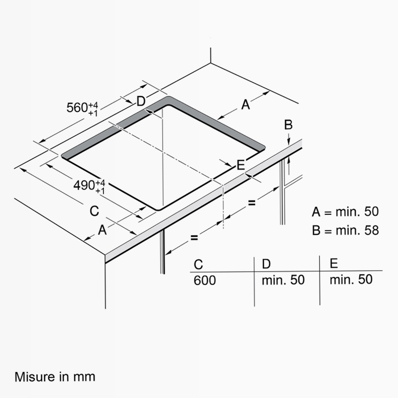 Piano Cottura a Induzione 60 cm 4 Zone | Touch Control | Booster