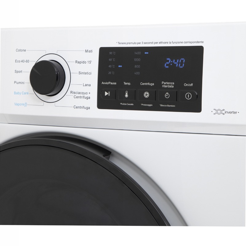 Lavatrice 9 Kg Inverter - Classe C 1400rpm 9kg