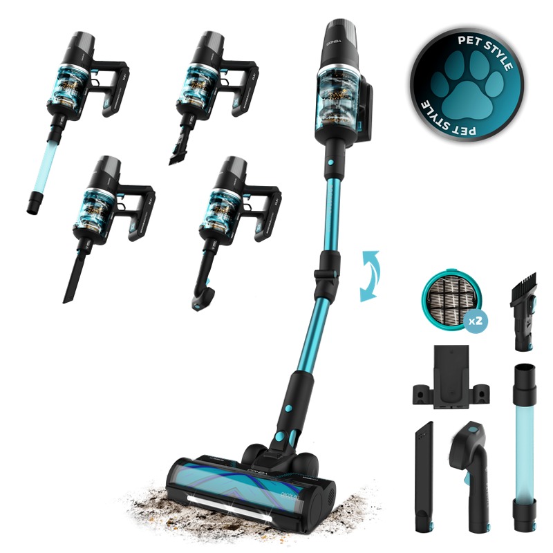 Conga Rockstar 9500 Lunar Pet Flex Double Filter