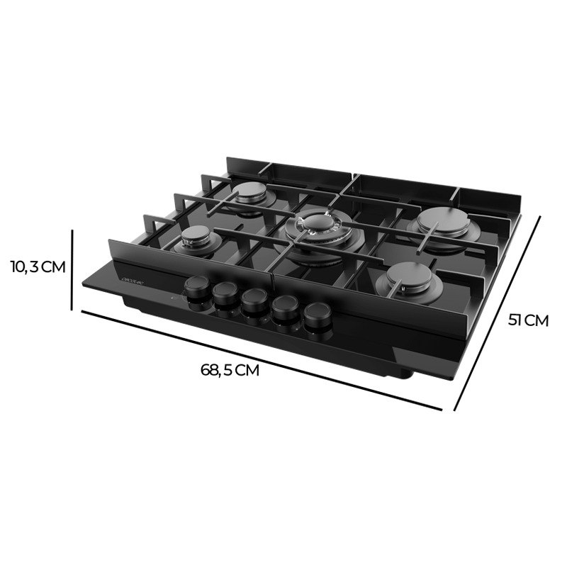 Bolero Squad G 5400F Glass Black Nero Gas