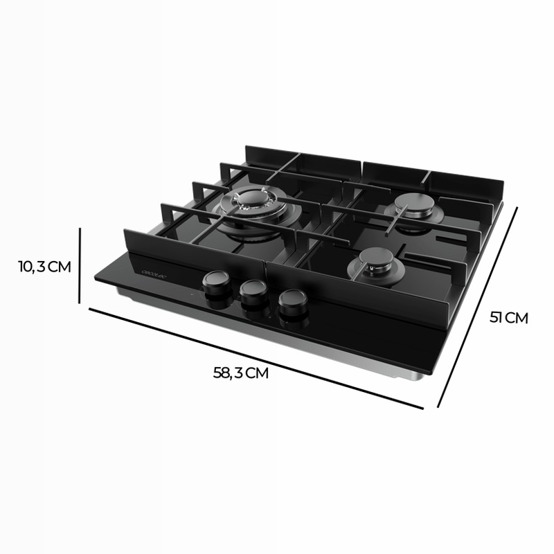 Bolero Squad G 3400F Glass Black Nero Gas