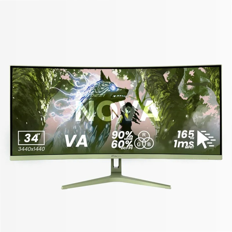 Nova 34“ Curved VA 165Hz - Gaming Monitor - Viola 3440 x 1440