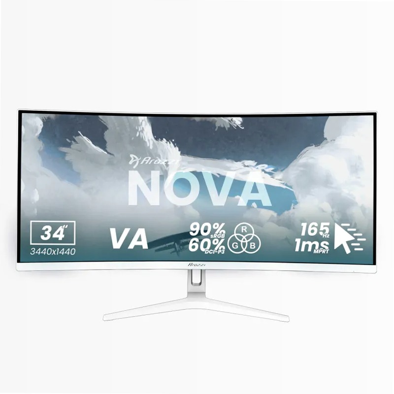 Nova 34“ Curved VA 165Hz - Gaming Monitor - Viola 3440 x 1440