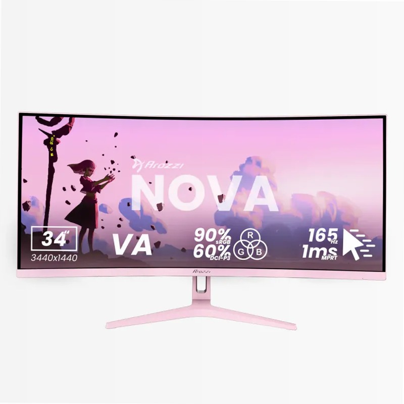 Nova 34“ Curved VA 165Hz - Gaming Monitor - Viola 3440 x 1440