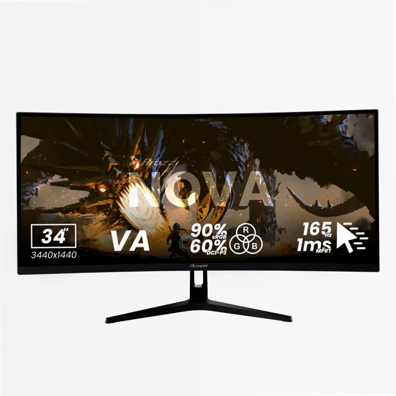 Nova 34“ Curved VA 165Hz - Gaming Monitor - Viola 3440 x 1440