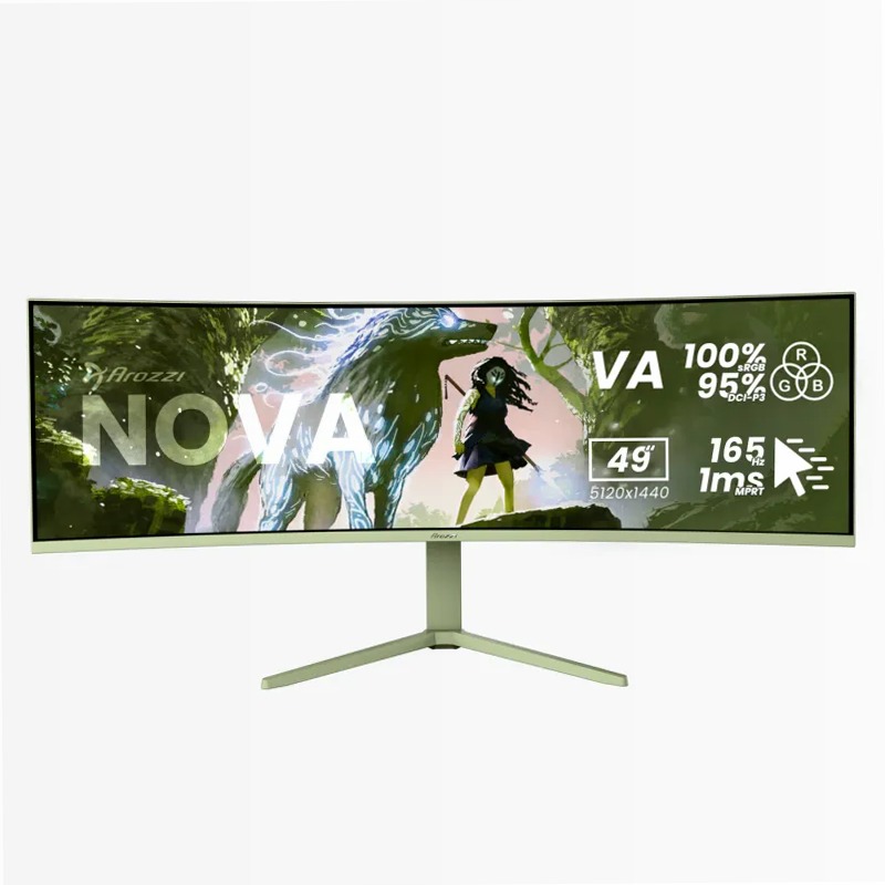Nova 49“ Curvato VA 165Hz - Monitor di gioco ultrawide - Bianco