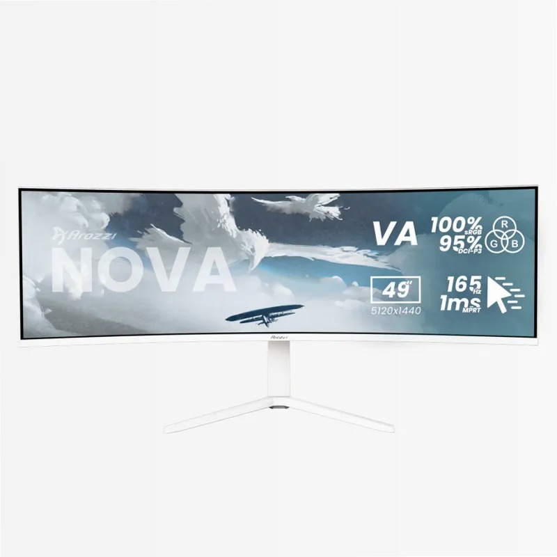 Nova 49“ Curvato VA 165Hz - Monitor di gioco ultrawide - Bianco