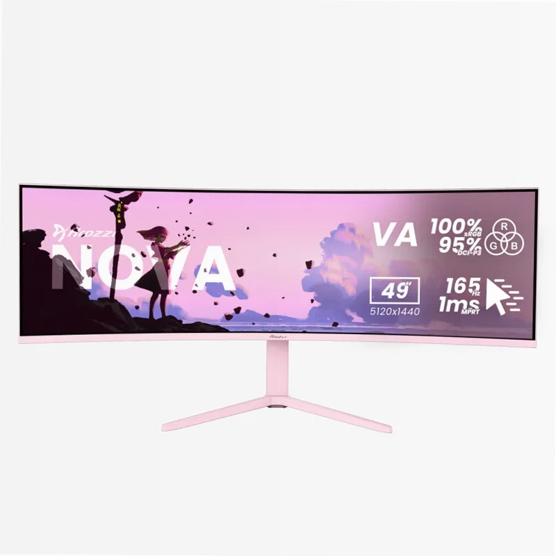 Nova 49“ Curvato VA 165Hz - Monitor di gioco ultrawide - Bianco