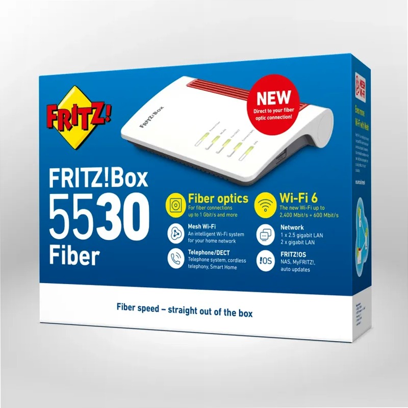 FRITZ!Box 5530 Fiber 3000Mbps 3 Gbit/s fibra ottica