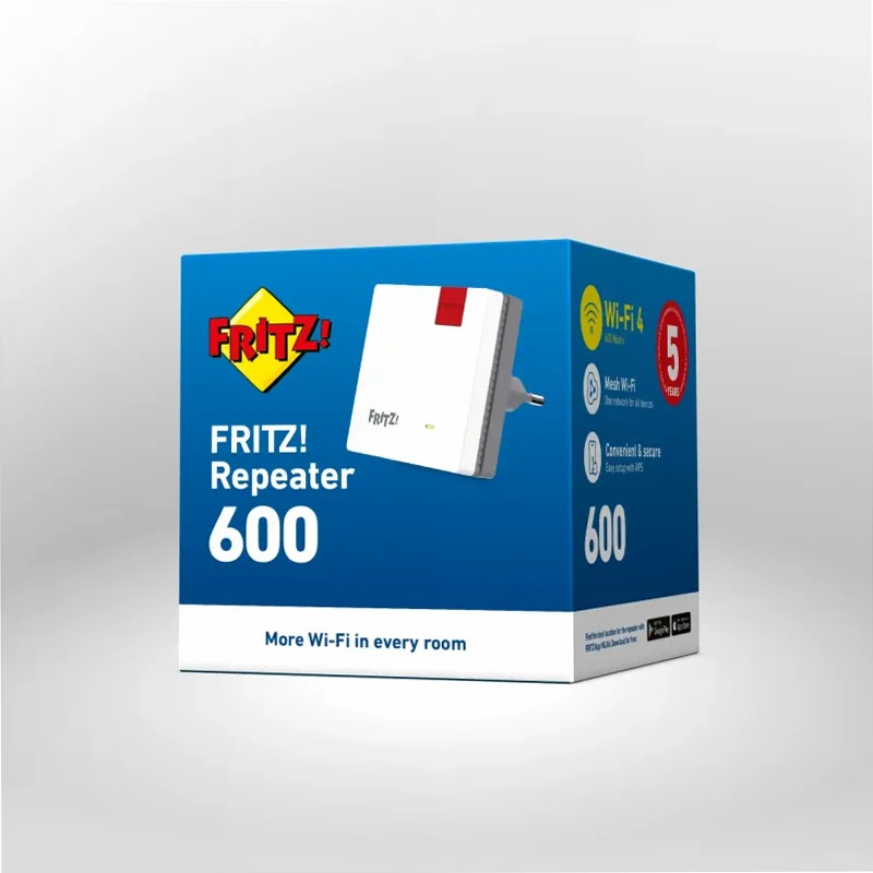 FRITZ!Repeater 600 | Mesh Wi-Fi Extender Wi-Fi 5 600mbps 4