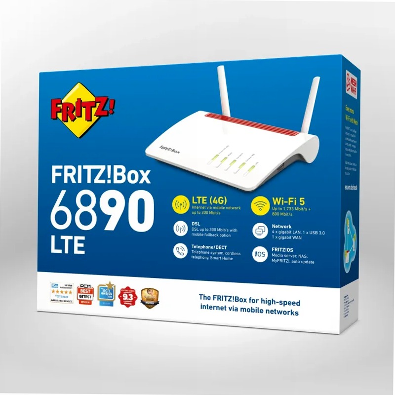 FRITZ!Box 6890 LTE 300Mbps Banda larga / Internet LTE, DSL