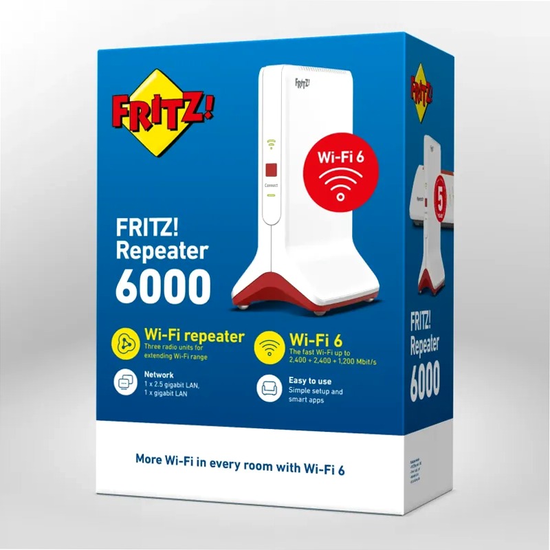FRITZ!Repeater 6000 | Mesh Wi-Fi Extender 2.4 GHz 2.5