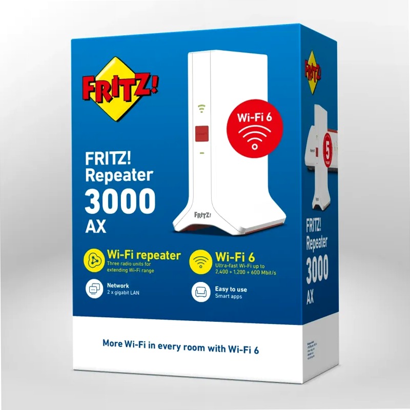 FRITZ!Repeater 3000 AX | Mesh Wi-Fi Extender 2.4 GHz 2