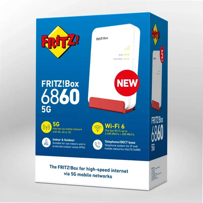 FRITZ!Box 6860 5G 5 5G, 4G (LTE), 3G (UMTS)