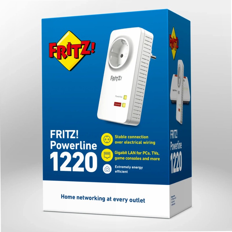 FRITZ!Powerline 1220 2 Presa integrata 1200 1200Mbps Presa integrata