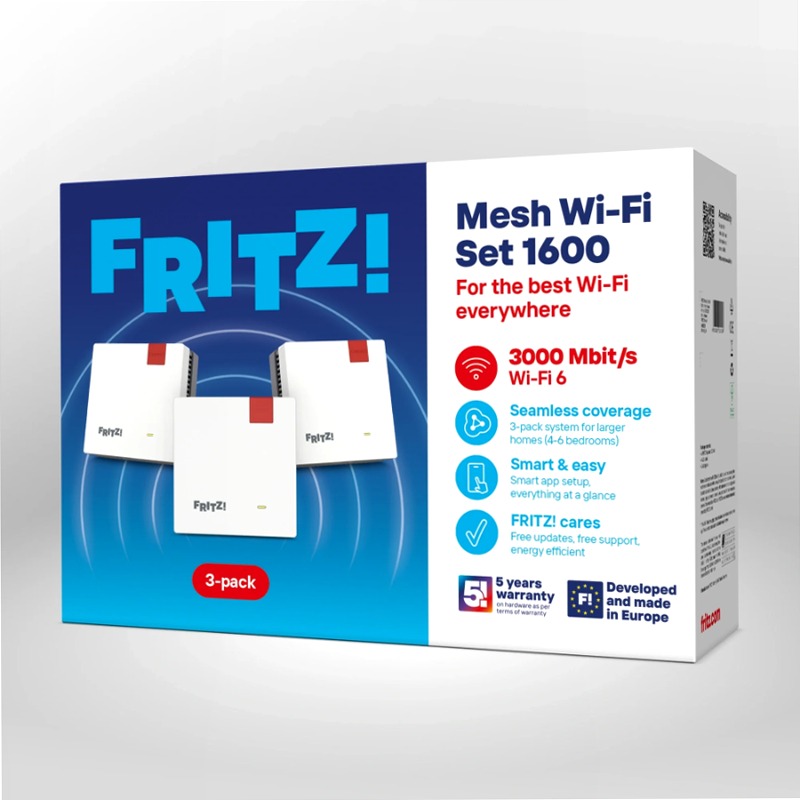 FRITZ!Mesh Wi-Fi Set 1600 - Rete Wi-Fi Veloce e Flessibile Wi-Fi 5 3