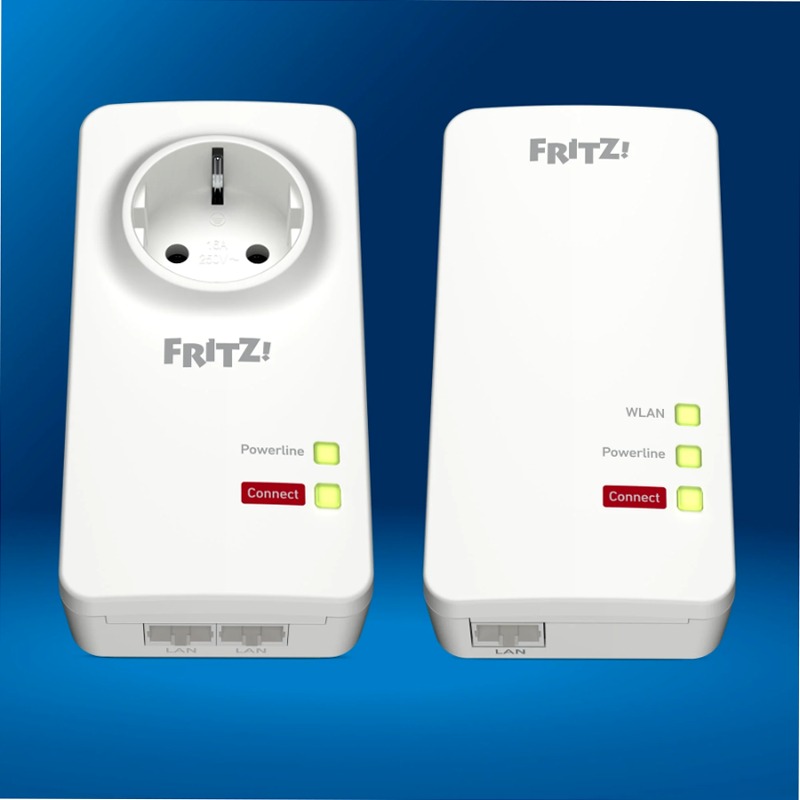 FRITZ!Powerline 1260 WLAN Set Presa Passante 1.200 Mbit/s Wi-Fi