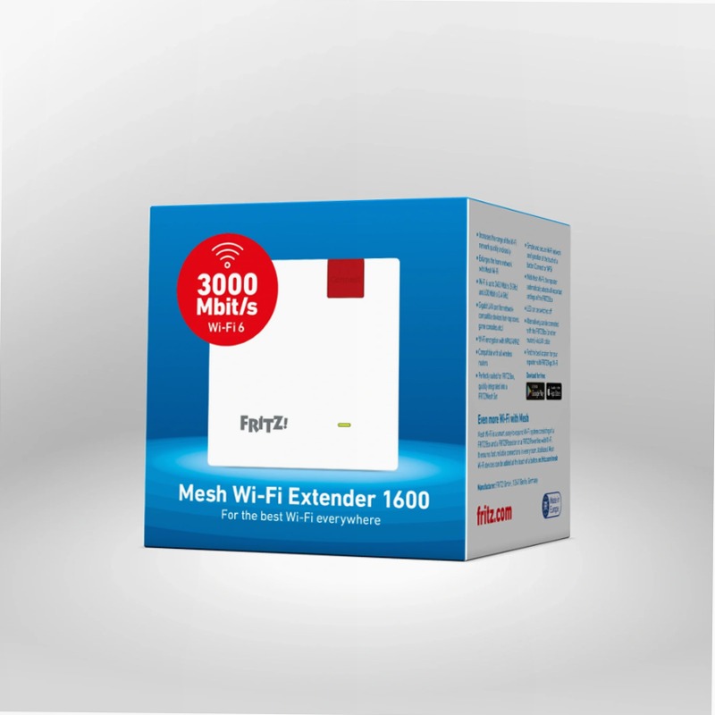 FRITZ!Repeater 1200 AX - Mesh Wi-Fi Extender 2.4 GHz