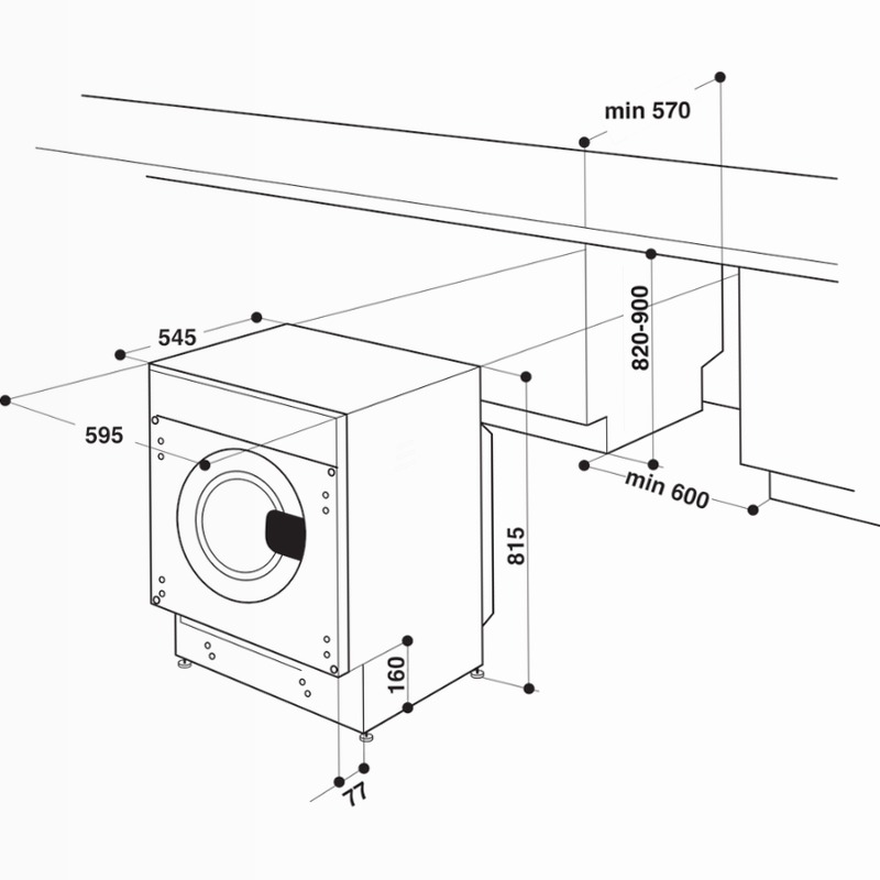 Lavatrice da incasso Hotpoint Ariston BI WMHG 91484 EU Bianco